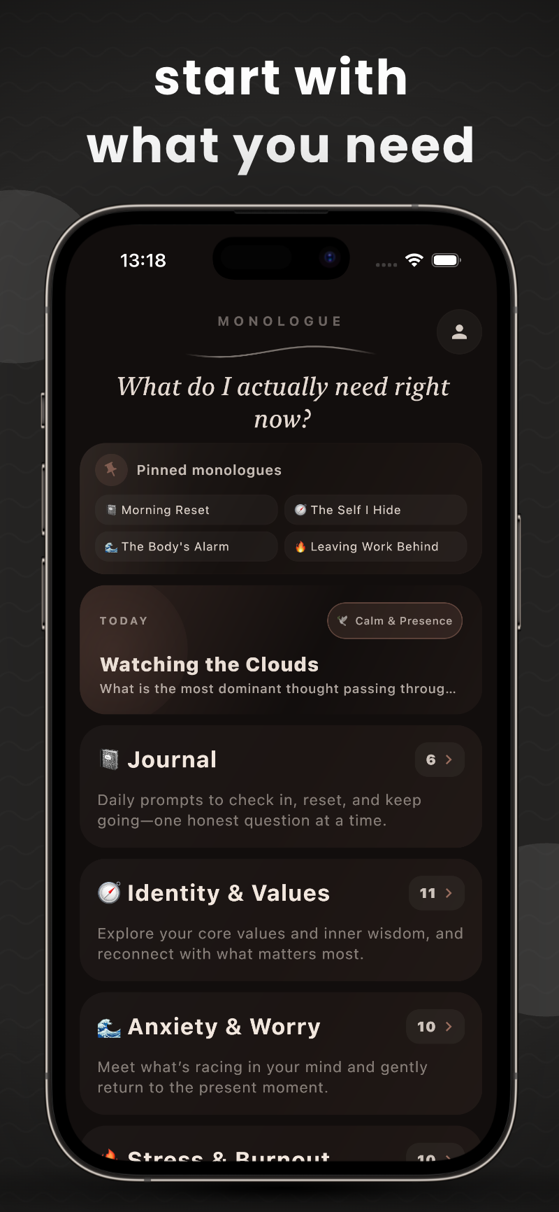Monologue iPhone screenshot 2
